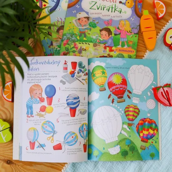Kniha plná zaujímavých aktivít a nápadov pre všetkých milovníkov prírody obsahuje 32 strán a viac ako 30 samolepiek. 