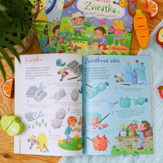 Kniha plná zaujímavých aktivít a nápadov pre všetkých milovníkov prírody obsahuje 32 strán a viac ako 30 samolepiek. 