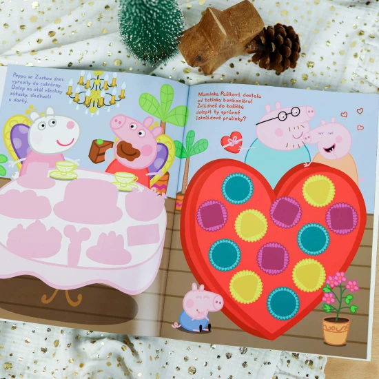 Samolepkový zošit Peppa Pig s receptami a voňavými samolepkami. 