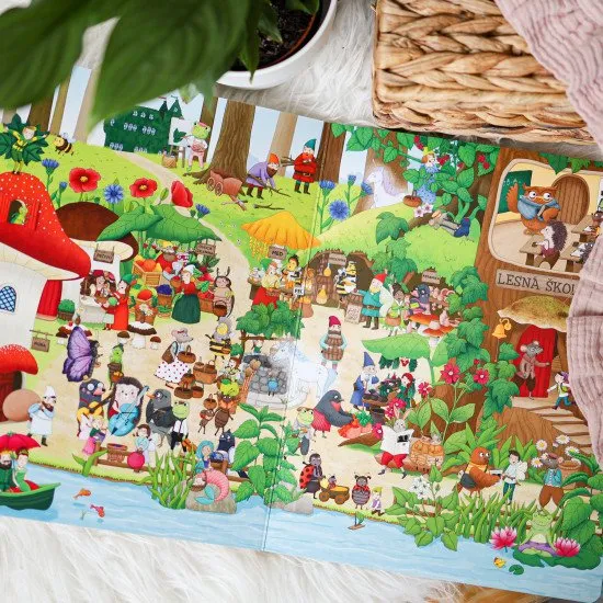 Pomôžte nájsť osamelému jednorožcovi kamaráta! Leporelo precvičuje pozornosť.