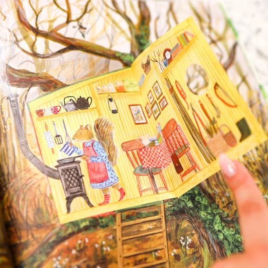 Myšiakov les: Rok v prírode opisuje život myšiaka v lese počas jednotlivých mesiacov a ročných období.