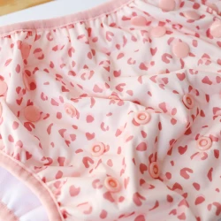 Plavky pre bábätká s UPF 50+ Old pink Leopard