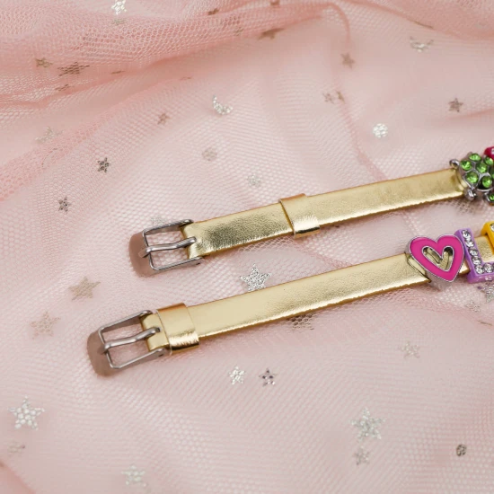 Zlatý detský náramok s menom METALIC Nojomojo