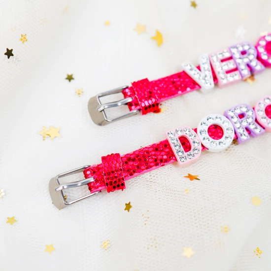 Čerešňový detský náramok s menom DISCO Nojomojo