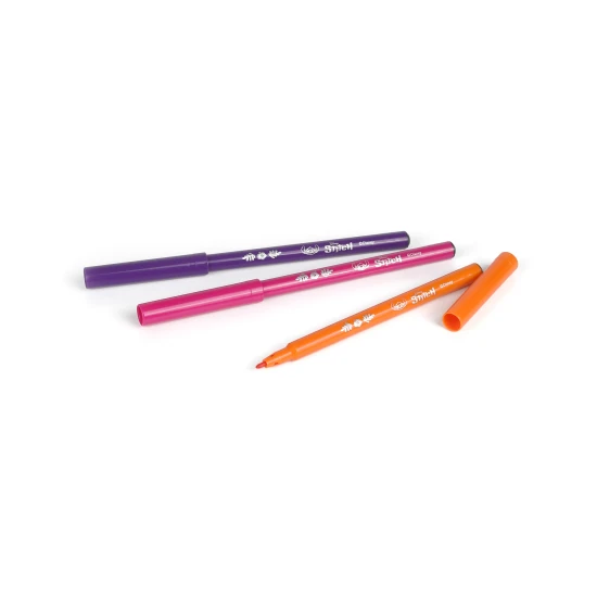 Sada 12 fixiek s motívom Disney postavičky Stitch – sýte farby vhodné na kreslenie či zvýrazňovanie