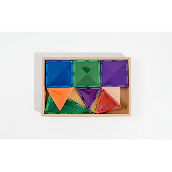 CONNETIX 24-dielna Rainbow Mini Pack Sada – Magnetické dlaždice v pestrých farbách podporujúce kreativitu a tvorbu rôznych projektov pre deti.