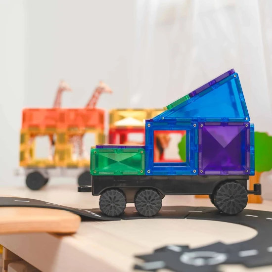 Magnetická stavebnica Rainbow Transport 50 dielov