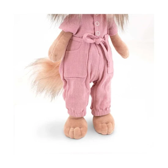 Plysovy psik Lucky Doggy Yoyo yorksir v ruzovych satach – 38 cm