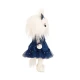 Plyšový psík maltézska fenka Lucky Doggy Mimi Sky Full of Stars v modrých tylových šatách s mašľou