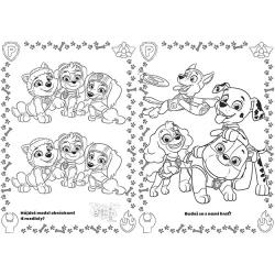 Vymaľovanky A4 so samolepkami Labková patrola