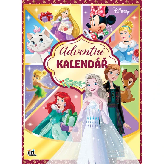 Adventný kalendár Disney s 24 okienkami, plnými knižiek s omaľovánkami, aktivitami, samolepkami a rozprávkovými príbehmi.