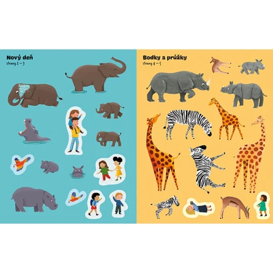 Detská knižka ZOO so samolepkami na každý deň