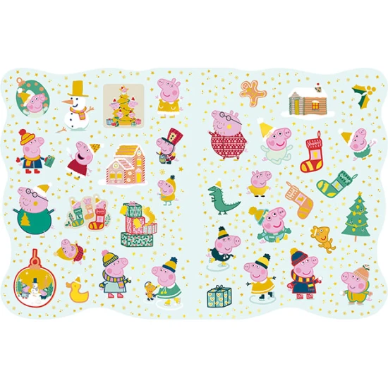 Nejkrásnější vánoční omalovánky se samolepkami - Prasiatko Peppa – 24 strán omaľovánok a 4 listy samolepiek