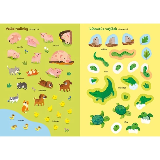 S touto samolepkovou knižkou sa detičky zabavia s nálepkami a spoznajú mnoho mláďat