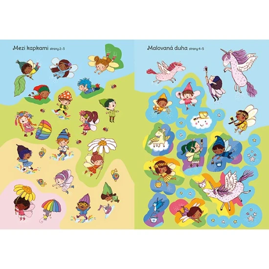 S touto samolepkovou knižkou sa detičky zabavia s nálepkami a spoznajú magický svet dúhy
