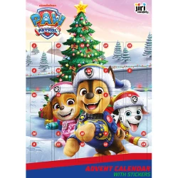 Adventný kalendár so samolepkami Labková patrola