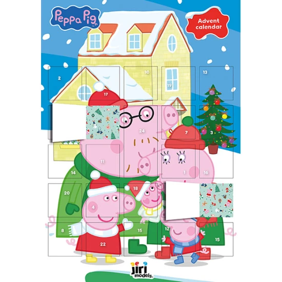 Adventný kalendár so samolepkami Prasiatko Peppa – Jiri Models 4735-1