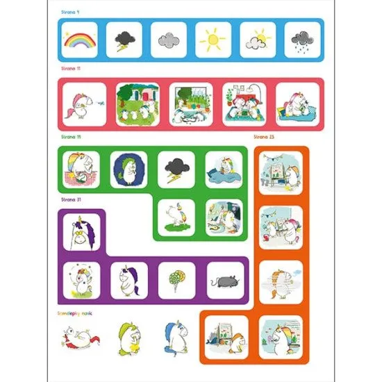 Můj sešit aktivit Jednorožec Jenda zavedie deti do kúzelného sveta jednorožcov. Sešit obsahuje farebné obrázky jednorožcov, hádanky, logické úlohy, farebné stránky na maľovanie a mnoho ďalších zábavných aktivít. Deti sa budú môcť zabaviť a zárove