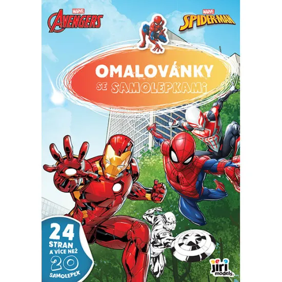 Tento zošit prináša kombináciu omalovánok a samolepiek so známymi postavami z Marvel sveta.