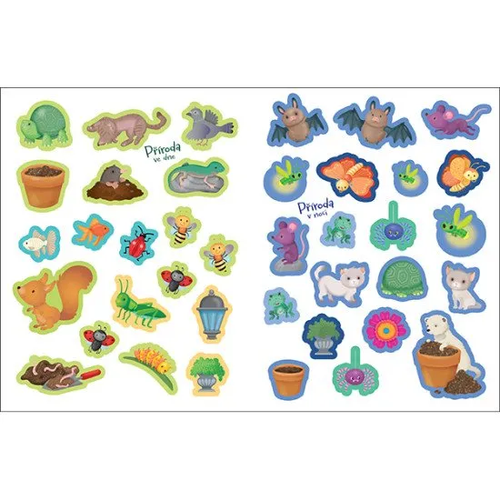 Kniha plná zaujímavých aktivít a nápadov pre všetkých milovníkov prírody obsahuje 32 strán a viac ako 30 samolepiek. 