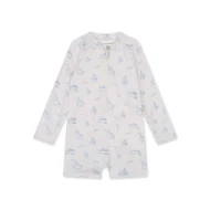 Plavkový overal s UPF 50+ Little Seagull Biely