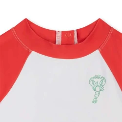 Kúpacie tričko s UPF 50+ Catch of the Day Červaná