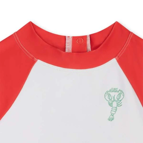 Kúpacie tričko s UPF 50+ Catch of the Day Červaná