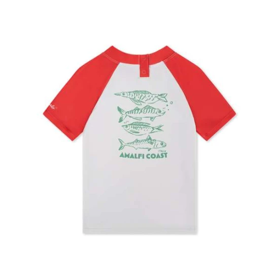 Kúpacie tričko s UPF 50+ Catch of the Day Červaná