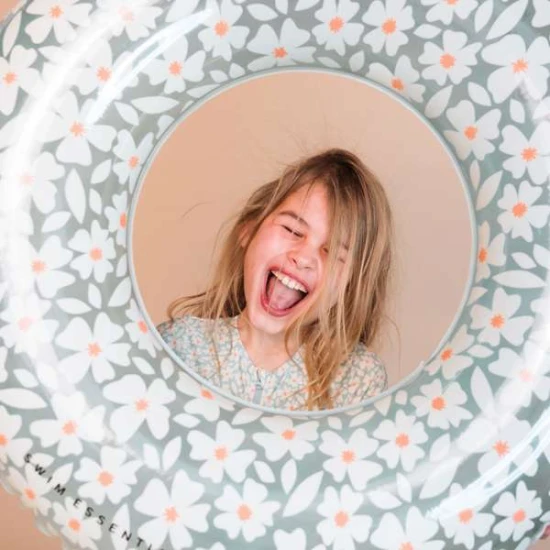 Nafukovacie koleso Swim Essentials Florish Green – veľké kvetinové koleso 90 cm pre deti aj dospelých