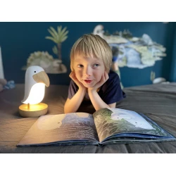 Detská lampa s bluetooth reproduktorom Vtáčik Biely