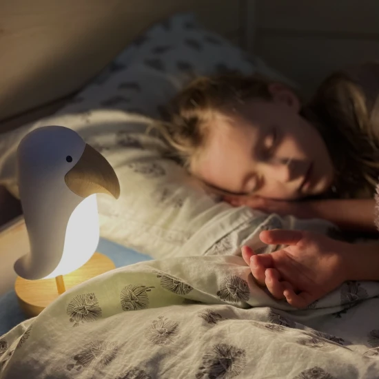 Detská lampa s reproduktorom Vtáčik Biely
