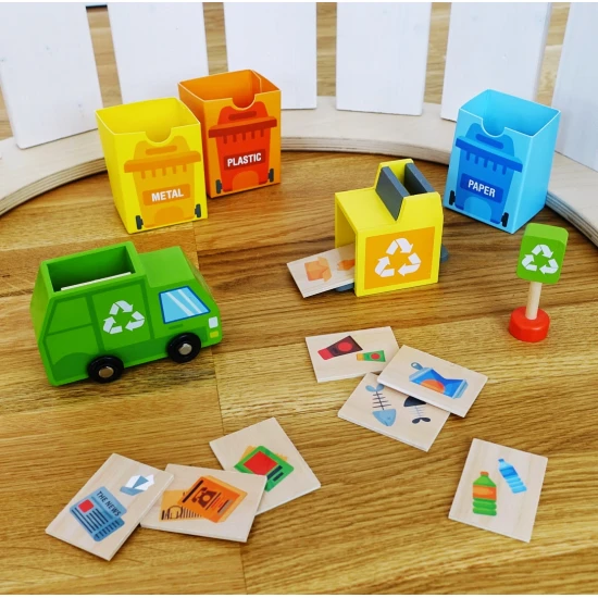 Detské smetiarske autíčko s kontajnermi dokonalé na učenie hrou