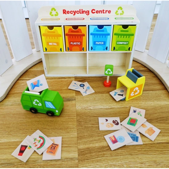 Detské smetiarske autíčko s kontajnermi dokonalé na učenie hrou