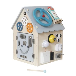 Activity Board Dom so zámkami Šedý