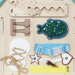 Activity Board Dom so zámkami Tyrkysový