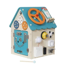 Activity Board Dom so zámkami Tyrkysový