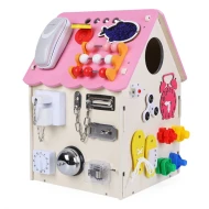 Activity Board Dom so zámkami Ružový