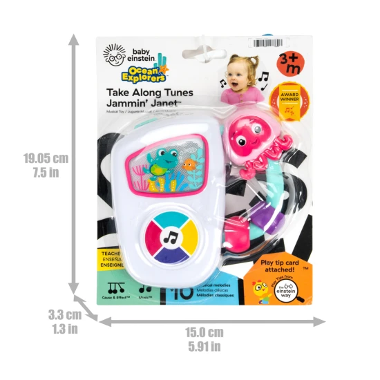 Hračka hudobná multisenzorická Tunes Jammin Janet™ 3m+ Baby Einstein 17782-000
