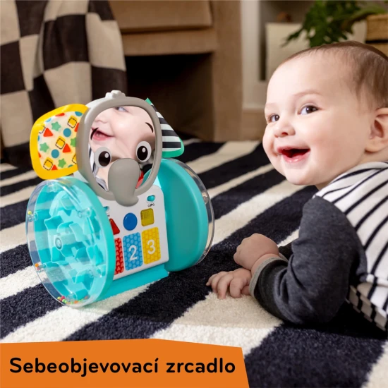 Baby Einstein Hudobný slon Váľajte sa, skúmajte a učte sa s interaktívnou plaziacou hračkou Baby Einstein.