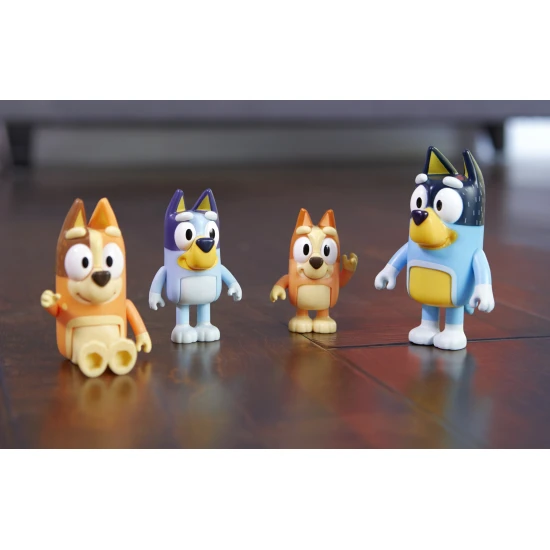Bluey Rodina 4 ks – figúrky Bluey, Bingo, Chilli a Bandit
