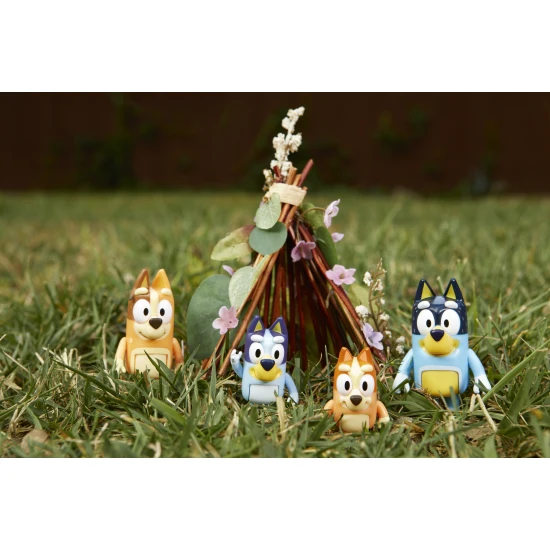 Bluey Rodina 4 ks – figúrky Bluey, Bingo, Chilli a Bandit