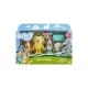 Moose Toys Bluey Putovný balík Set – 4 figúrky a 2 doplnky.