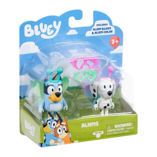 Zábavné figúrky Mimozemšťania s Bluey, Chloe a doplnkami od 3 rokov.