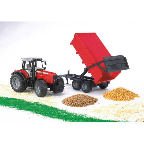 Farmer traktor Massey Ferguson s prívesom – Bruder 1072BRUD02045