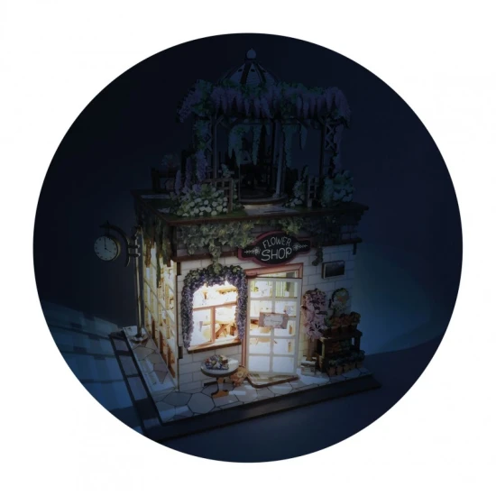 DIY kvetinárstvo Diorama Buki miniatúrny obchod s kvetmi