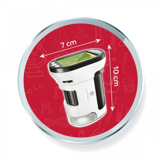 Prenosný video mikroskop Buki s obrazovkou pre deti