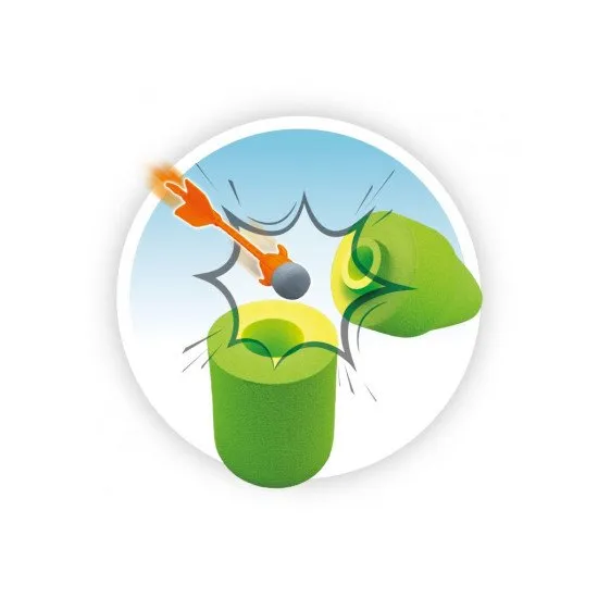 Nekonečná zábava s prakom na penové šípky.