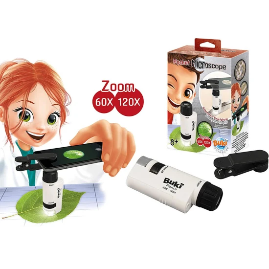 Vreckový mikroskop je zväčšovací prístroj so zabudovaným LED svetlom. 