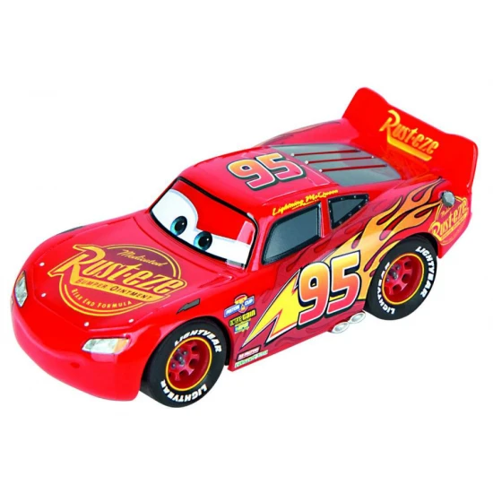 Autodráha Carrera Speed Arena Disney Cars – 2,77 m dráha s Bleskom McQueen a Dinoco Cruz, ovládače, počítadlo kôl a dekorácie Disneyho áut