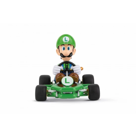 RC motorka Carrera Luigi s postavičkou z Nintendo, jazdiaca rýchlosťou 9 km/h.